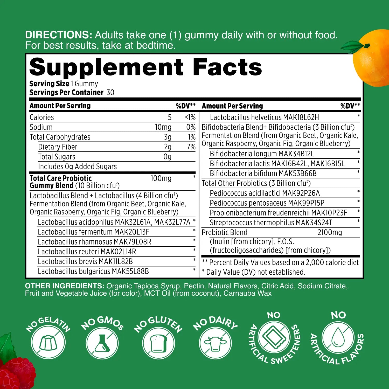 Total Care Probiotic Gummies - Fruit Fusion 30 Count Probulin