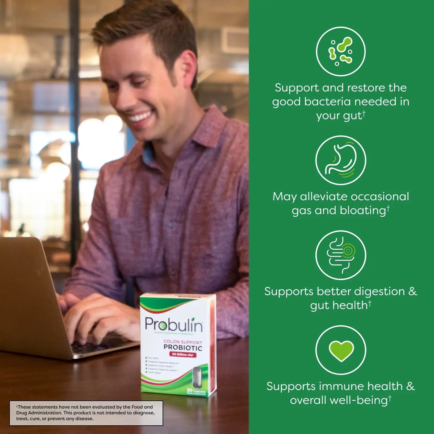 Colon Support Probiotic Capsules - 60 Count Probulin