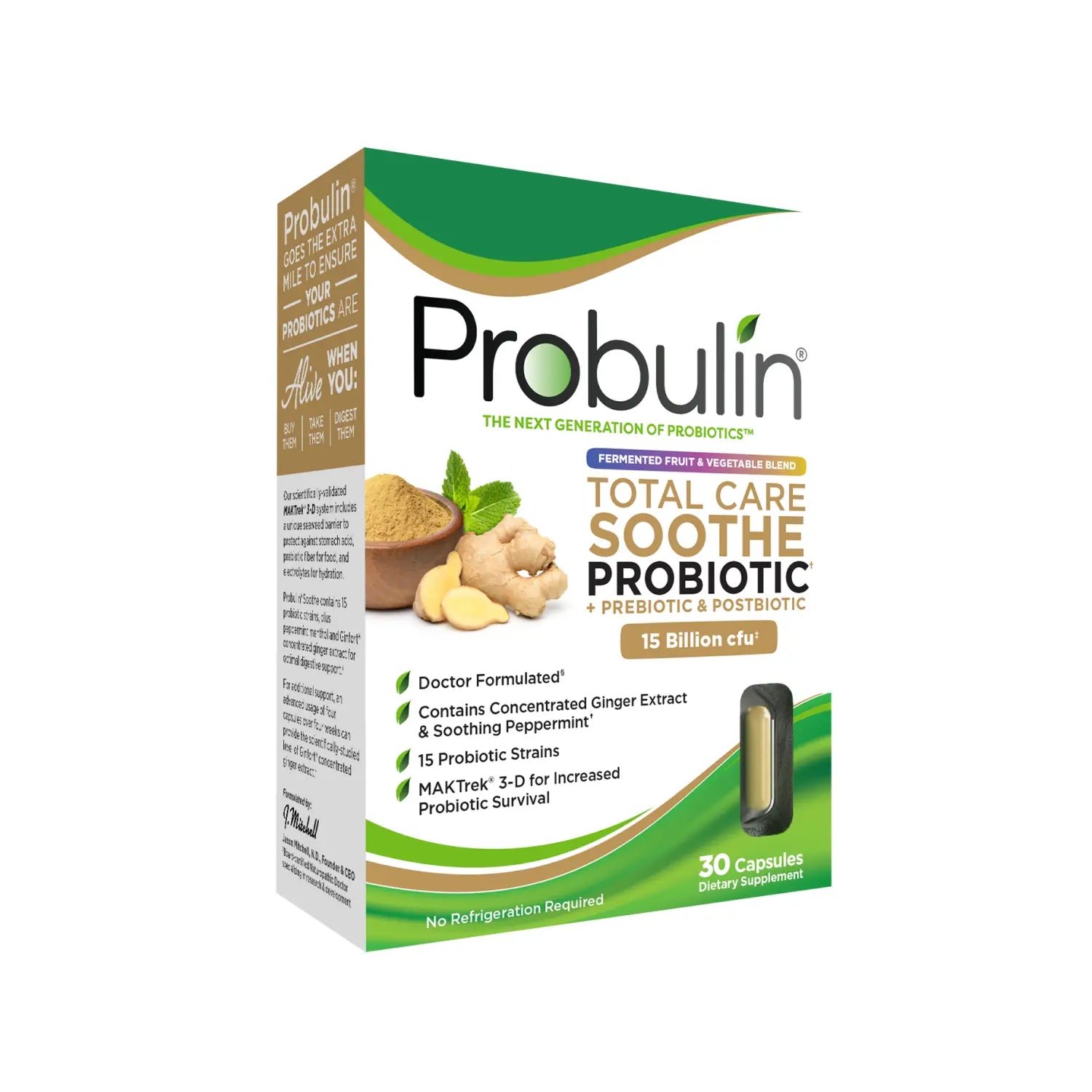 Total Care Soothe Probiotic Capsules - 30 Count Probulin