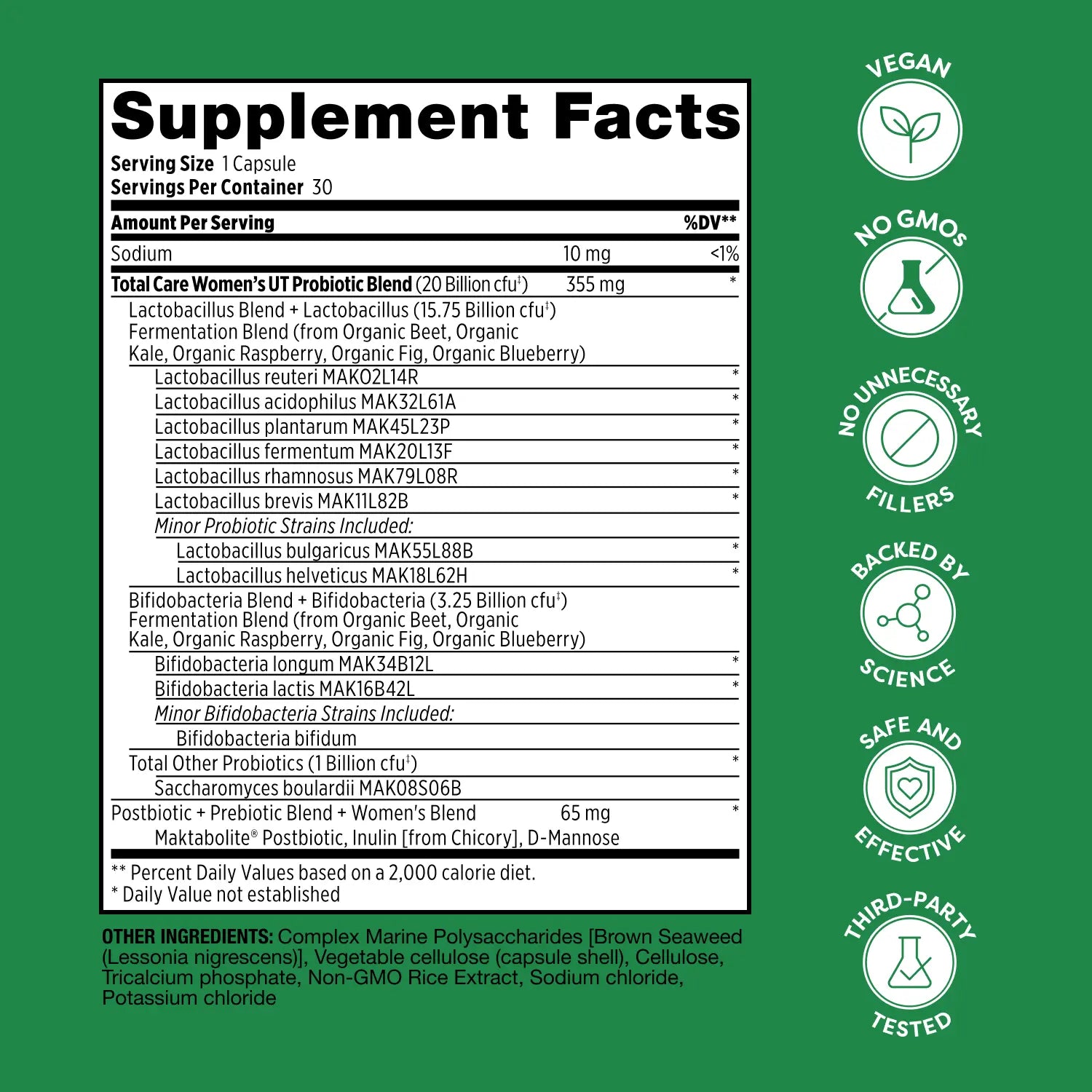 Total Care Women’s UT Probiotic Capsules - 30 Count Probulin